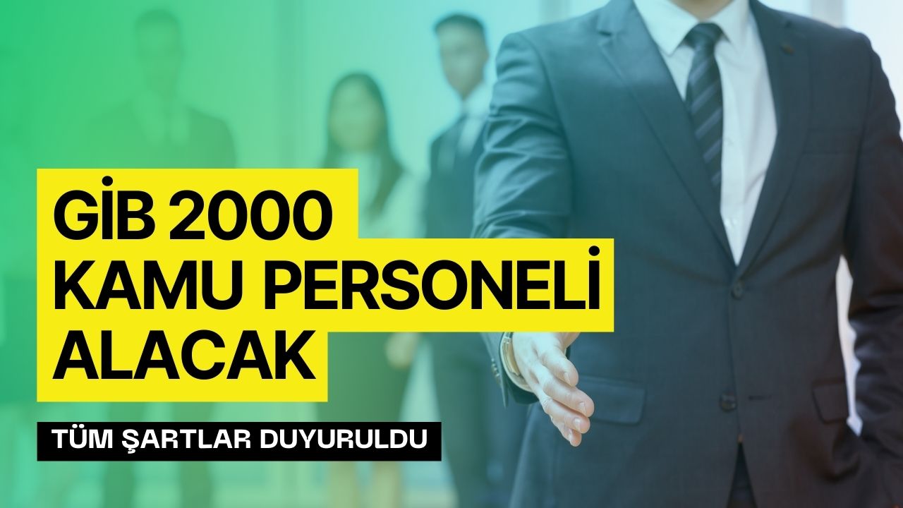 2000 Kamu Personeli Alınacak! GİB Personel Alım Şartları ve Tarihi Belli Oldu