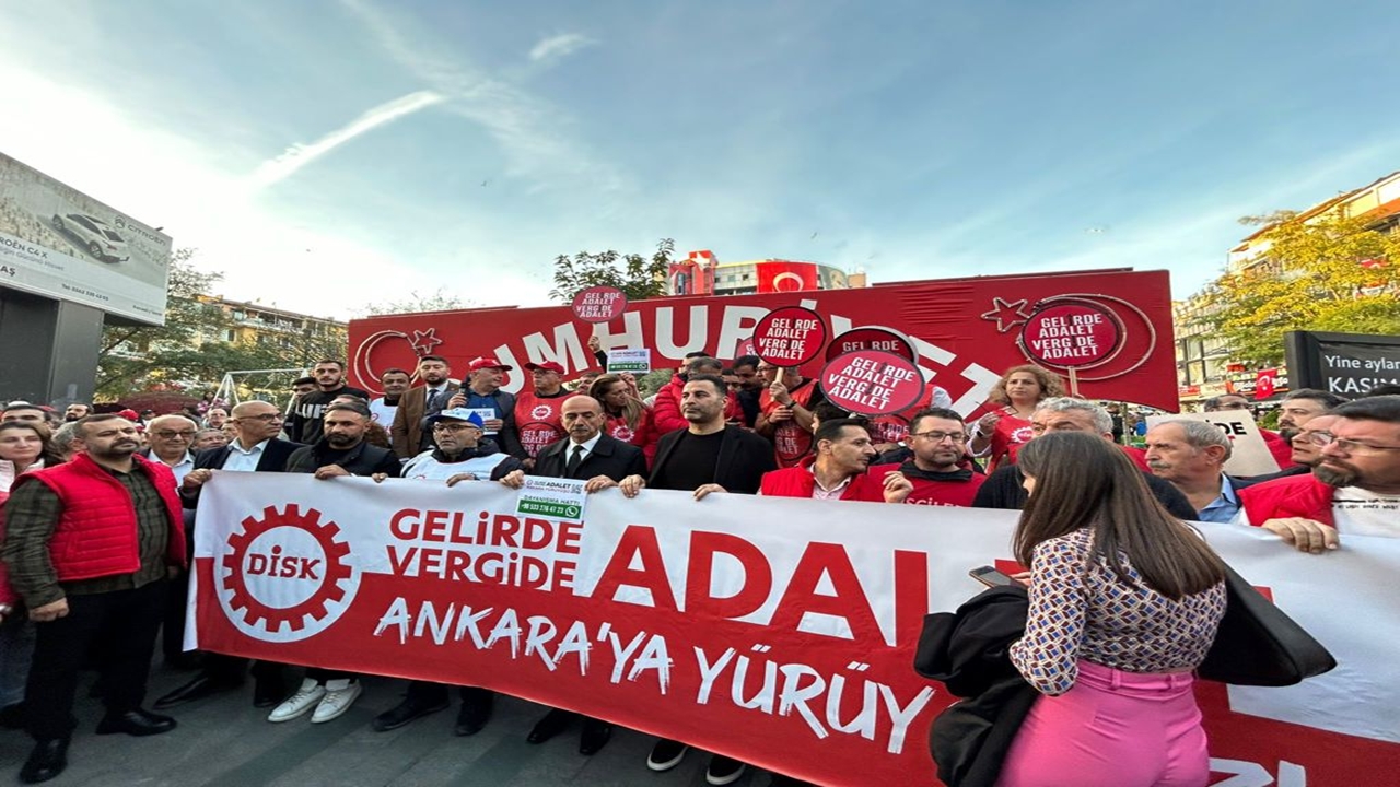 DİSK’in “Gelirde Adalet Vergide Adalet” Yürüyüşü