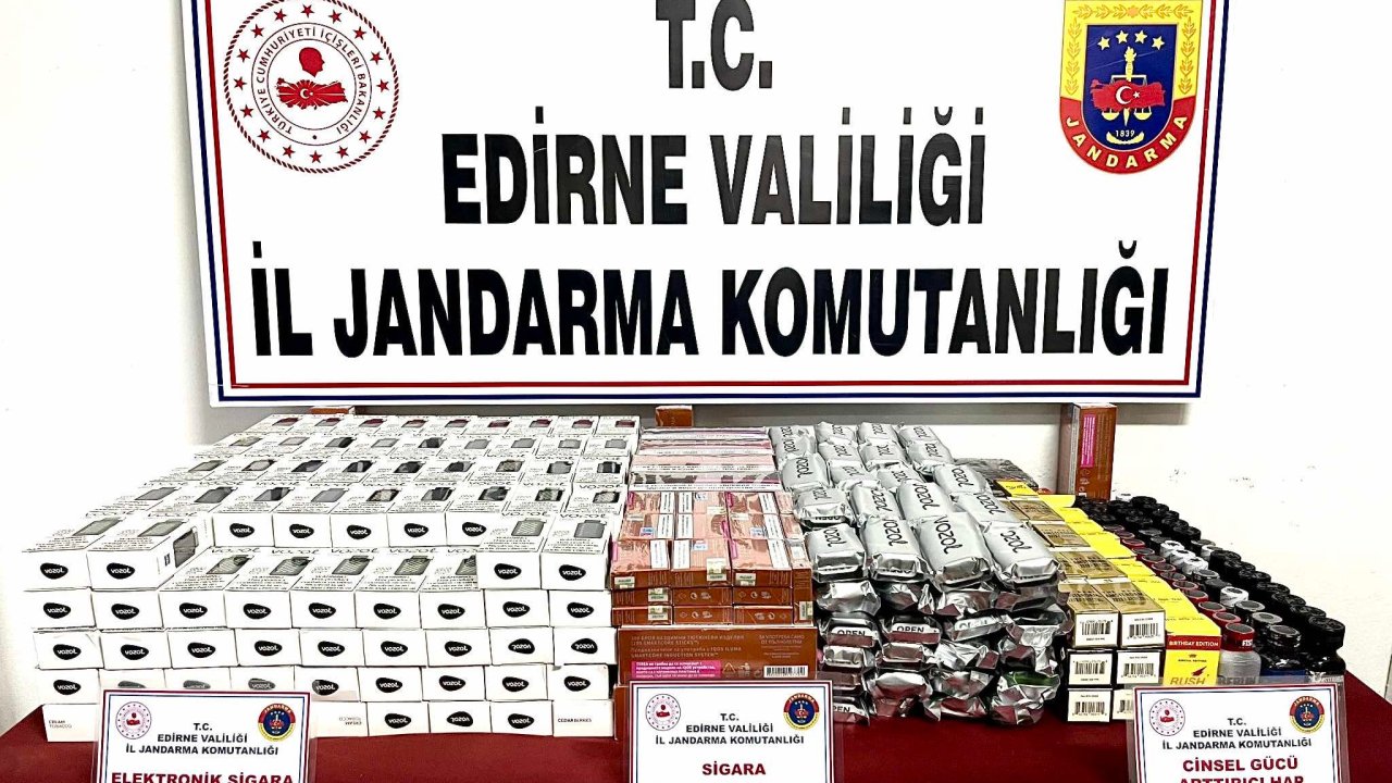 Edirne’de Çok Sayıda Kaçak Ürün Ele Geçirildi