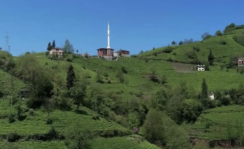 Rize Sütlüce köyündeki Aron Tepesi manzarası