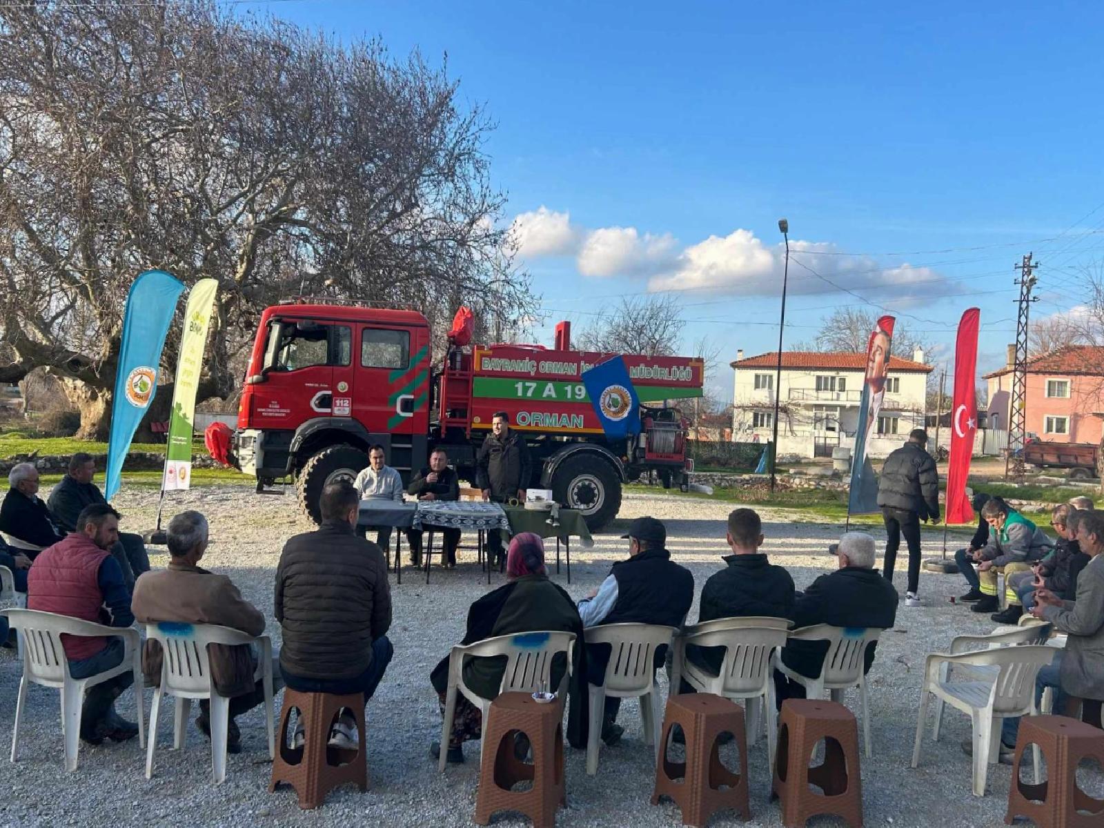 Bayramiç’te orman yangınlarına karşı bilgilendirme toplantısı düzenlendi haberi