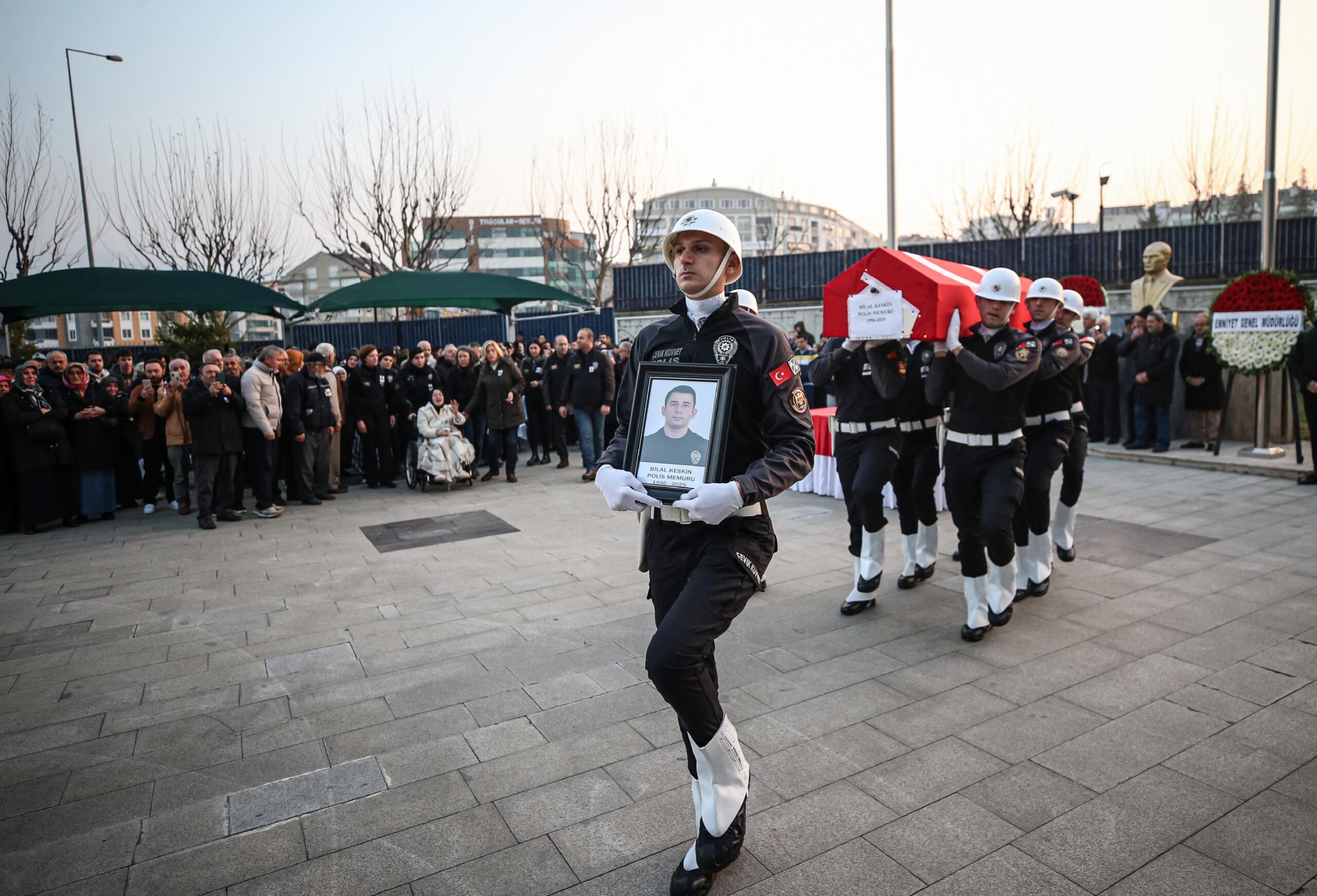 Bursa’da trafik kazasında hayatını kaybeden polis memuru için tören düzenlendi