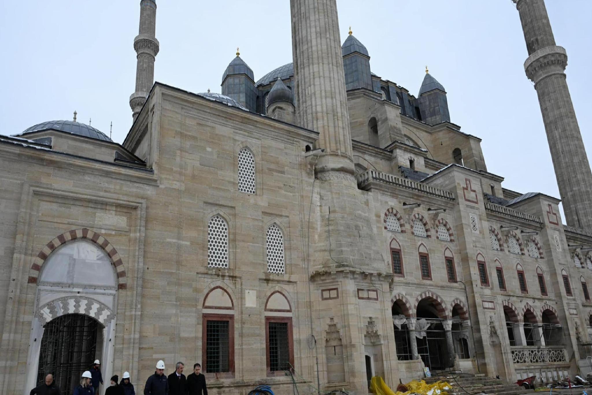 Selimiye Camisi’nde restorasyon çalışmaları sürüyor