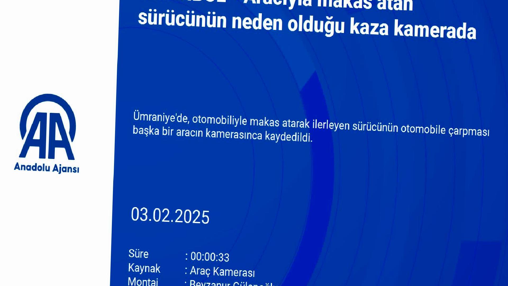 İstanbul’da aracıyla makas atan sürücünün neden olduğu kaza kamerada haberi