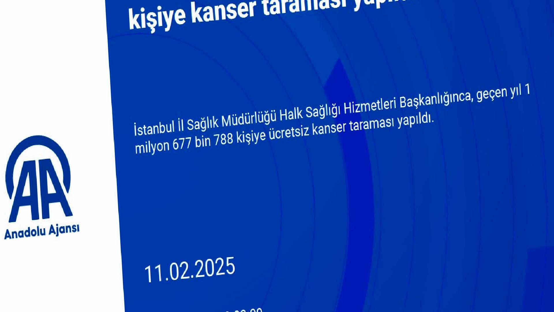 İstanbul’da geçen yıl 1 milyon 677 bin kişiye kanser taraması yapıldı haberi