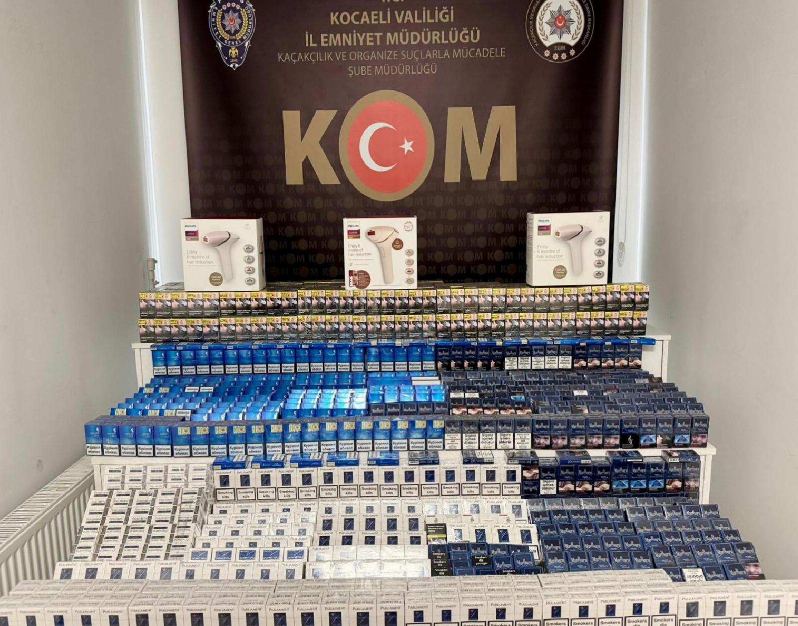 Kocaeli’de gümrük kaçağı 2 bin 300 paket sigara ele geçirildi haberi