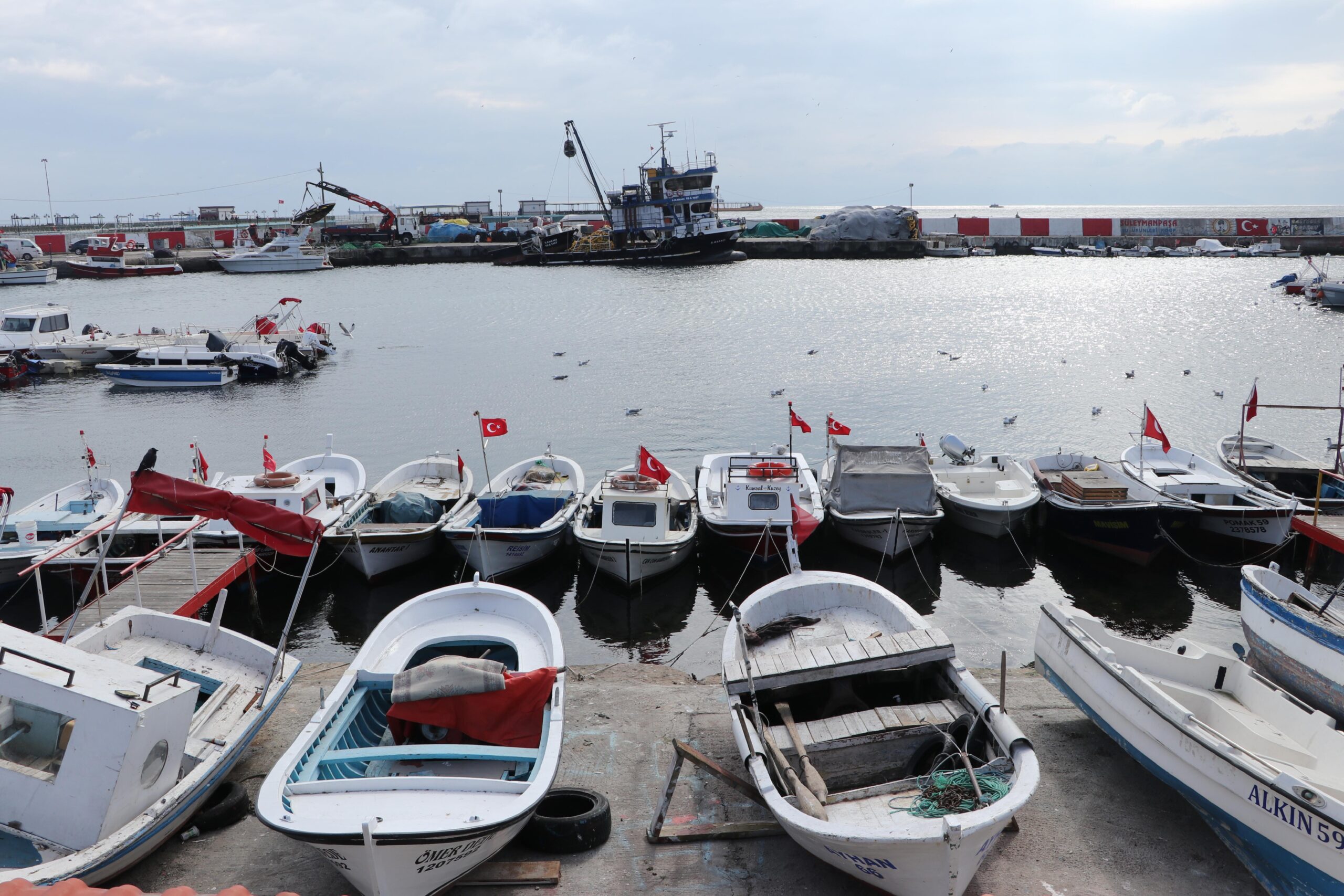 Tekirdağlı balıkçılar poyraz nedeniyle 5 gündür denize açılamıyor haberi