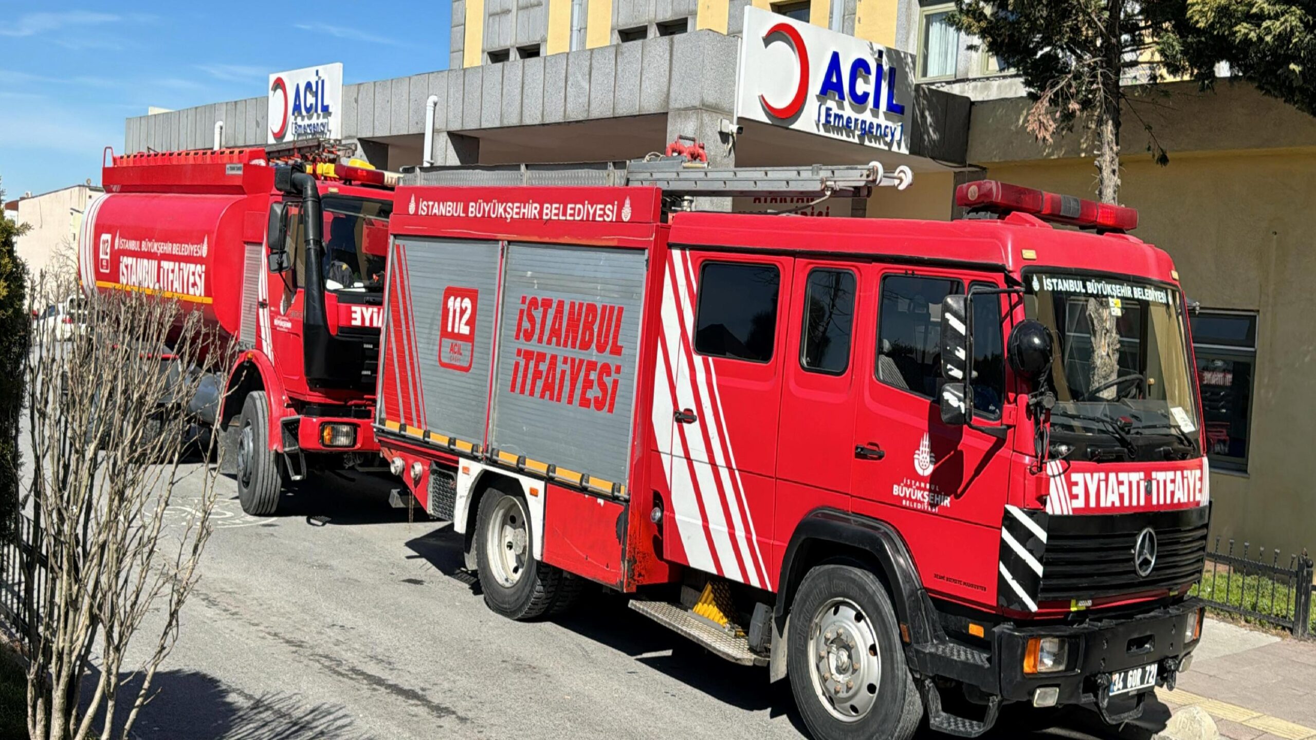 Arnavutköy Devlet Hastanesi’nde çıkan yangın söndürüldü haberi