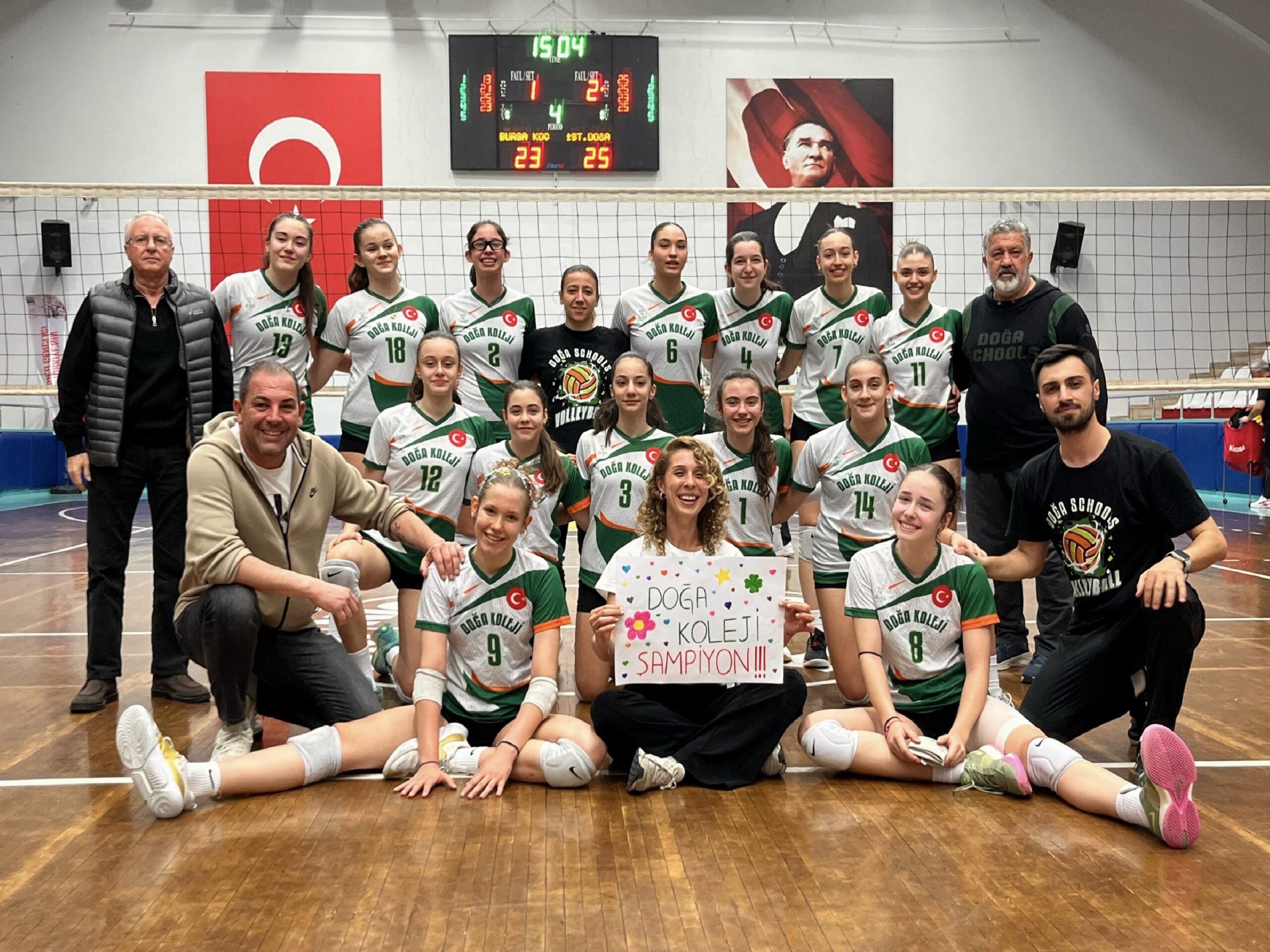 Doğa Koleji, ortaokullar voleybolda Türkiye şampiyonu oldu haberi