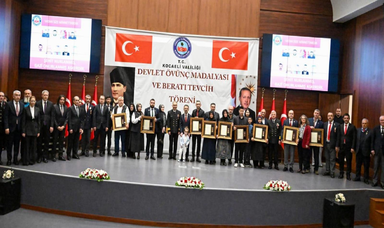 Sakarya, Kocaeli ve Zonguldak’ta “Devlet Övünç Madalyası Tevcih Töreni” düzenlendi haberi