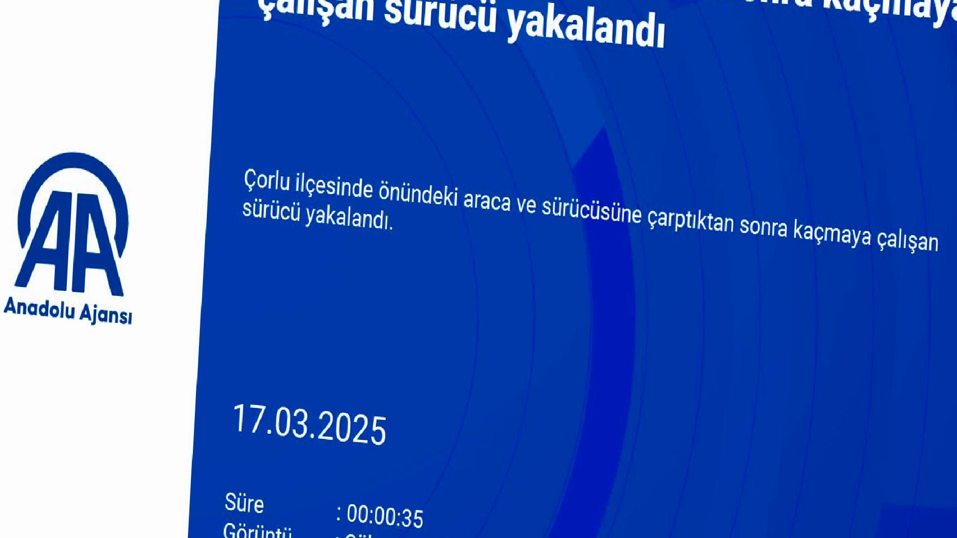 Tekirdağ’da kaza yaptıktan sonra kaçmaya çalışan sürücü yakalandı haberi