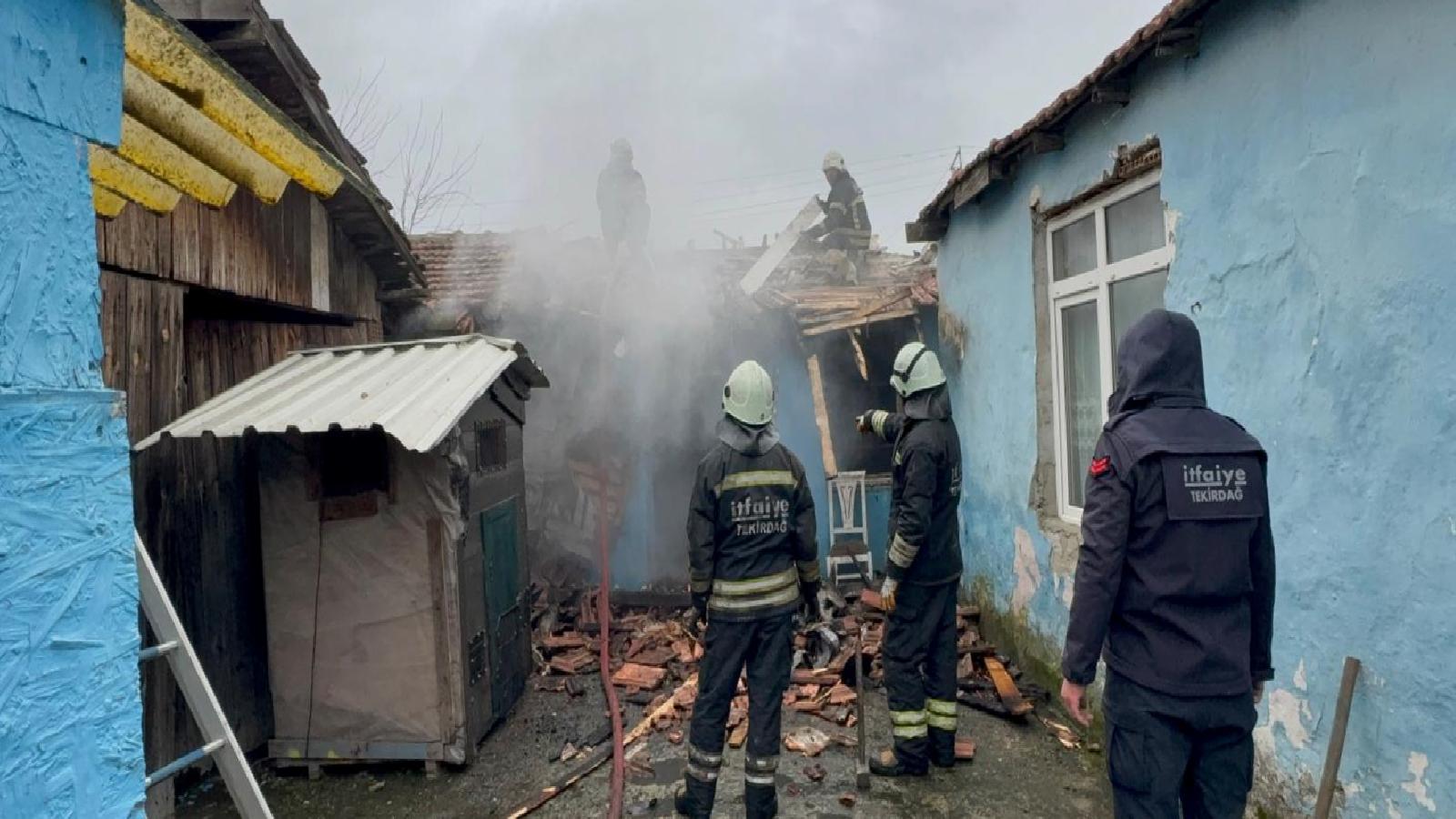 Tekirdağ’da müstakil evde çıkan yangın söndürüldü haberi